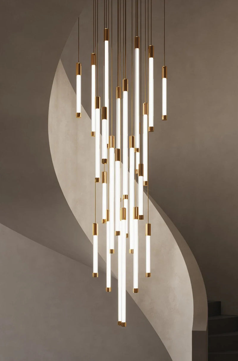 Afralia™ Modern LED Chandelier for Staircase & Living Room Decor