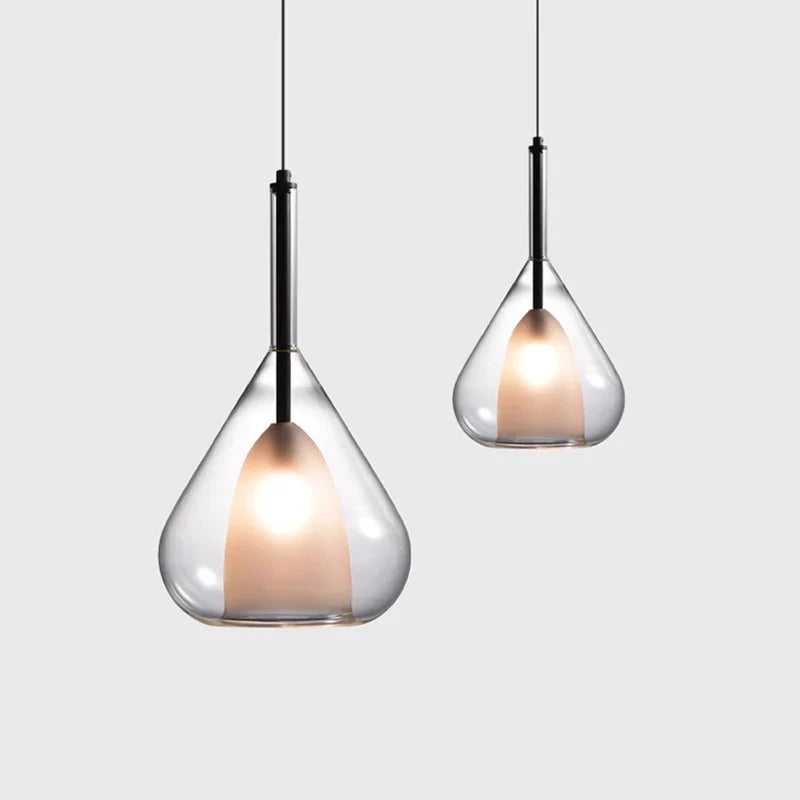 Afralia™ Glass LED Pendant Lights: Modern Nordic Chandeliers for Minimalist Home Decor & Elegant Living