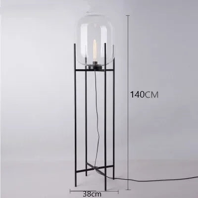 Afralia™ Glass Ball LED Floor Lamp - Postmodern Scandinavian Design