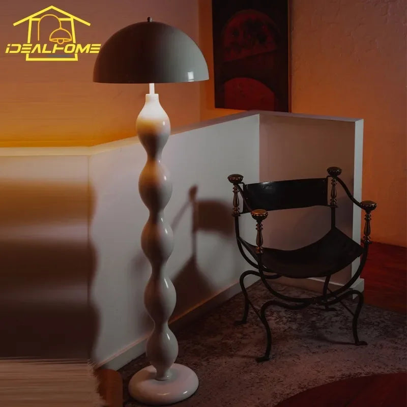 Afralia™ Medieval Mushroom Floor Lamp Iron Art LED E27 Modern Light Fixtures