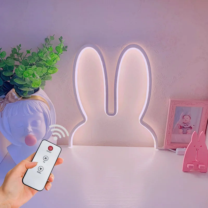 Afralia™ Rabbit Shape Children's LED Wall Night Light