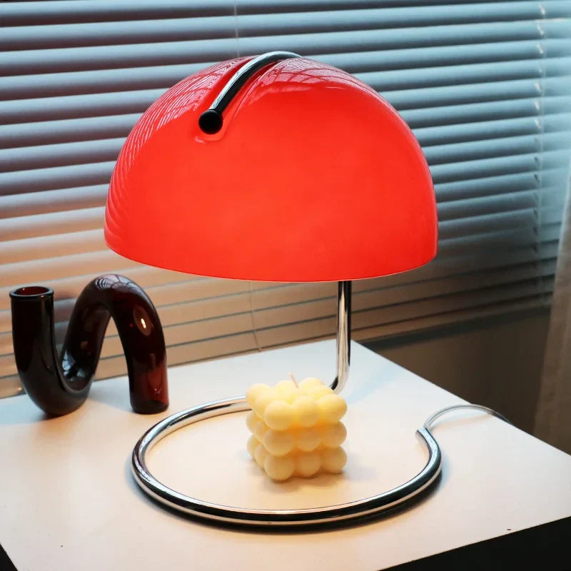 Afralia™ Nordic Bauhaus Yellow Glass Table Lamp - Bedroom Bedside Atmosphere Light