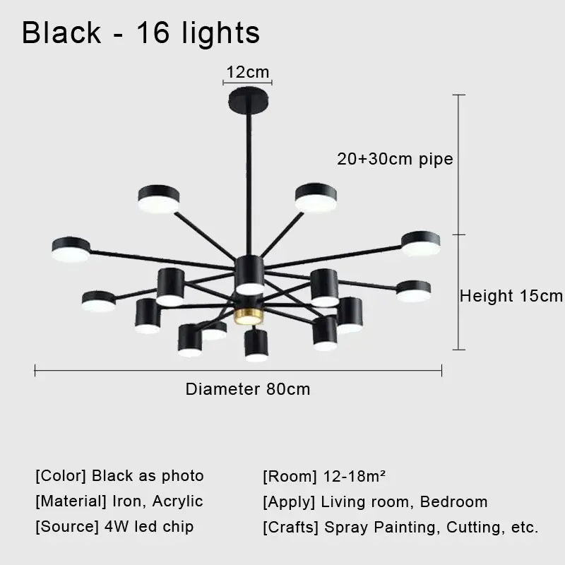 Afralia™ Modern LED Ceiling Chandelier for Living Room Home Decor
