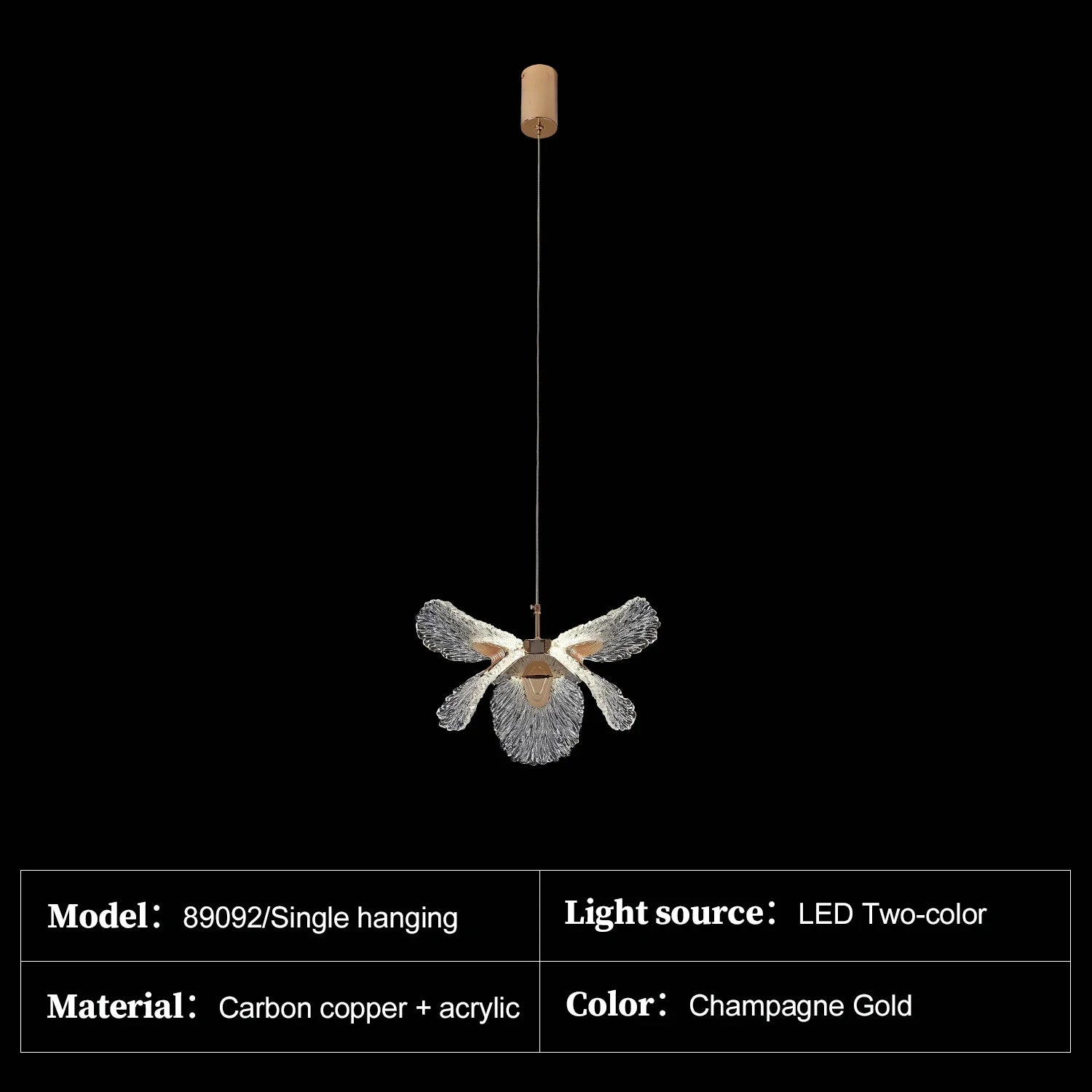 Afralia™ Petal Acrylic Ceiling Pendant Light Fixture for Modern Luxury Home Decor