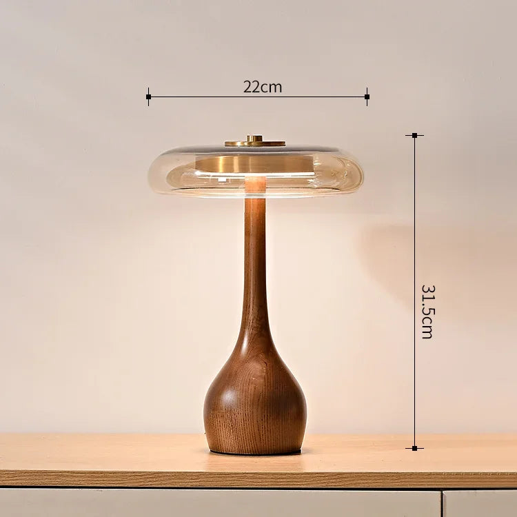 Afralia™ Andi Walnut Table Lamp for Living Room Bedroom Study Hotel Creative French Style