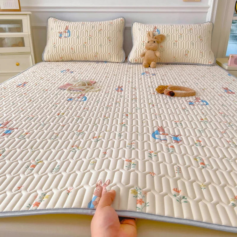 Afralia™ Super Thick Latex Queen Mattress Pad for Cool Summer Nights