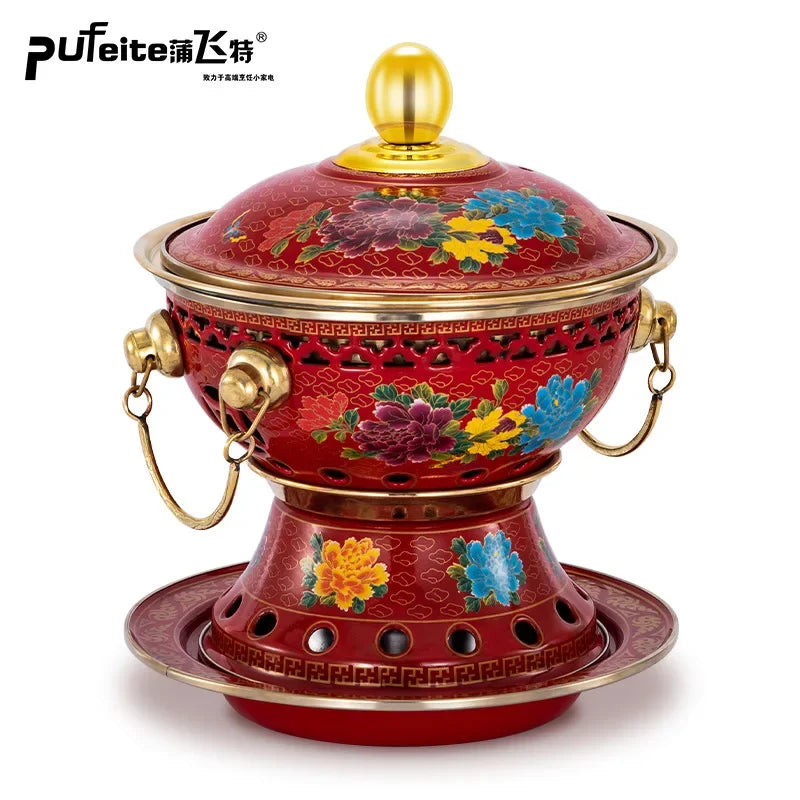Afralia™ Small Copper Hot Pot: Fast Heat, Single Serving, Traditional Style