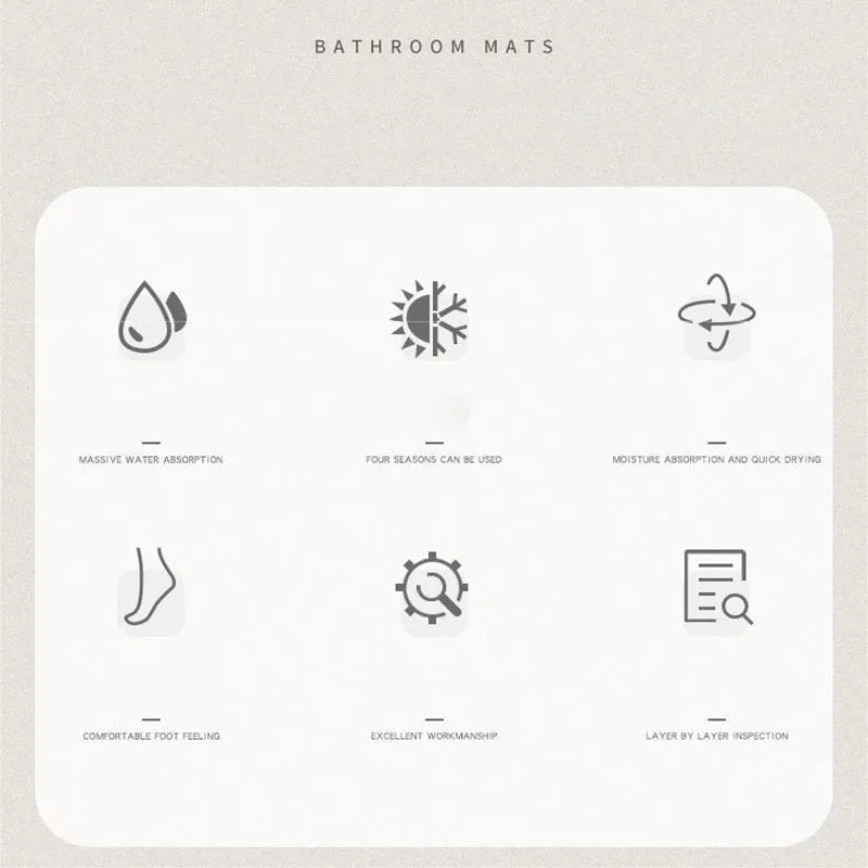 Afralia™ Geometric Diatom Ooze Bathroom Rug Super Absorption Non-slip Quick Dry Bath Mat