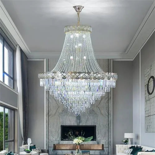 Afralia™ Crystal Chandelier for Duplex & Villa Living Rooms
