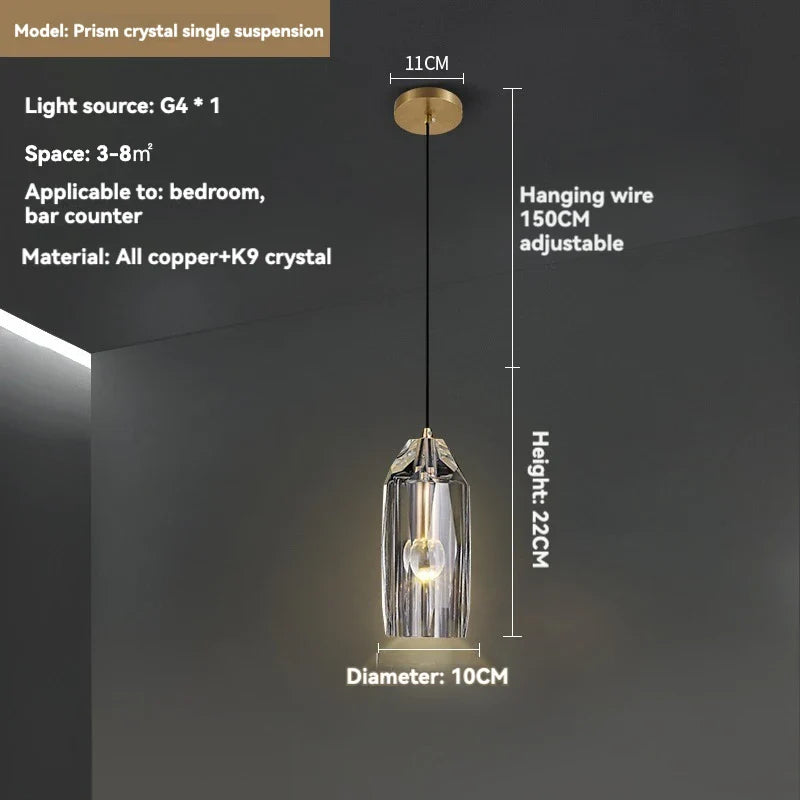 Afralia™ Crystal Pendant Light: Modern LED Round Hanging Lamp for Living Room and Dining Room