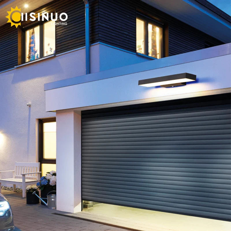 Afralia™ Dusk Dawn Motion Sensor Outdoor Wall Light Modern Sconces for House Garage Balcony
