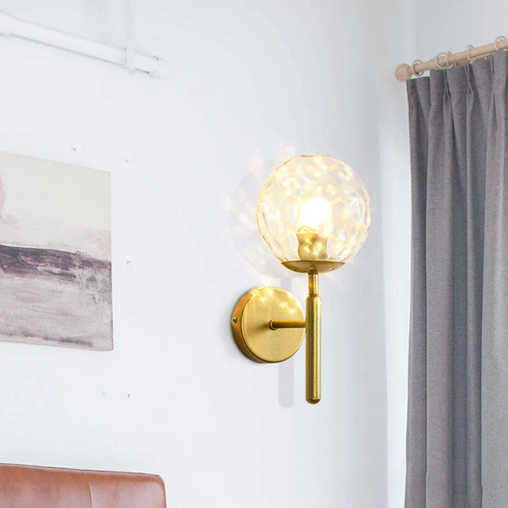Nordic Gold Metal Wall Sconce Light by Afralia™ - Industrial Elegance for Bedroom, Bathroom & More.