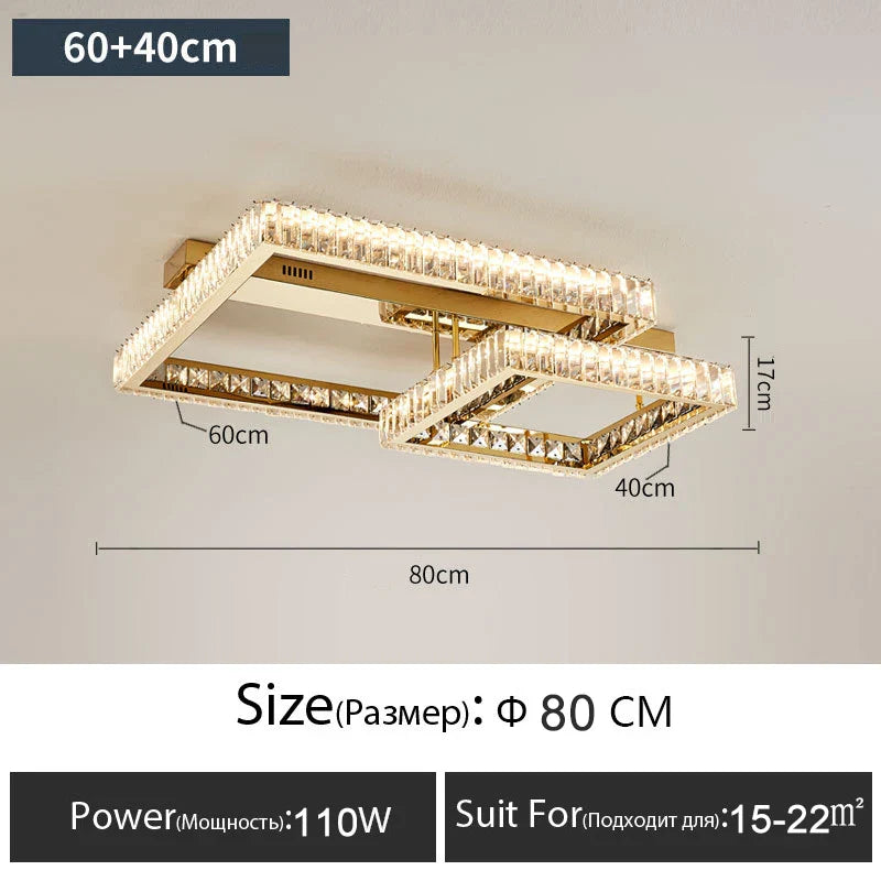 Afralia™ Luxury LED Crystal Ceiling Chandelier for Modern Living Room Lighting