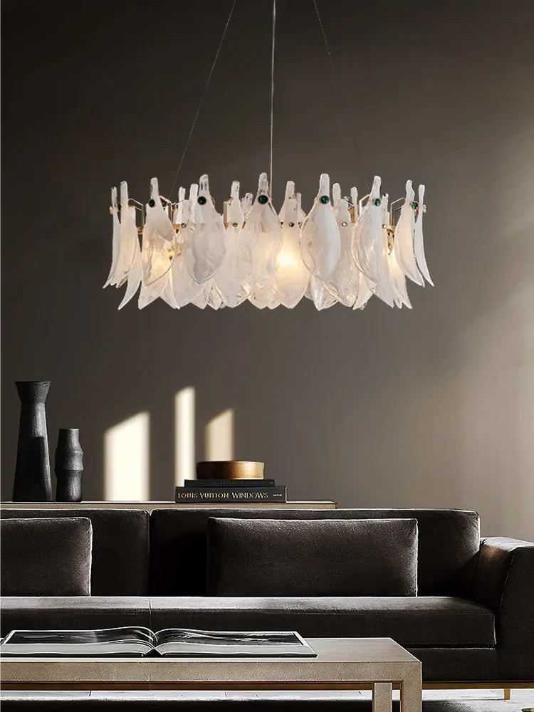 Afralia™ Cloud Mist Glass Chandelier with G9 Light Source - Luxury Home Decoration