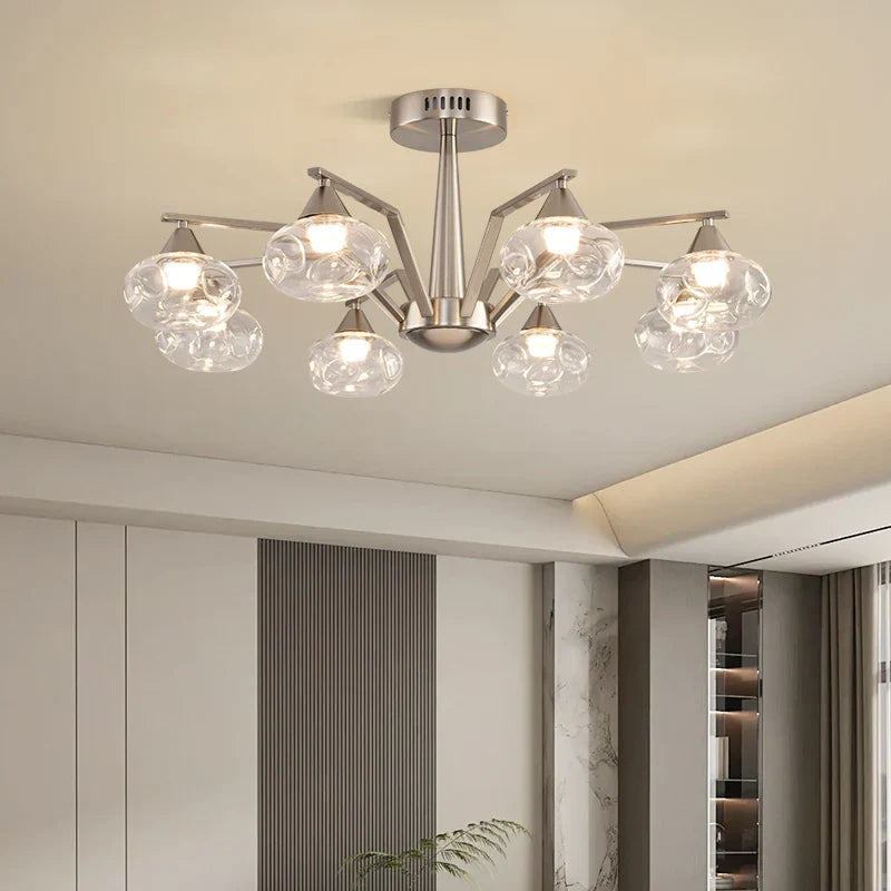 Afralia™ LED Glass Ball Chandelier for Home Decor Lighting