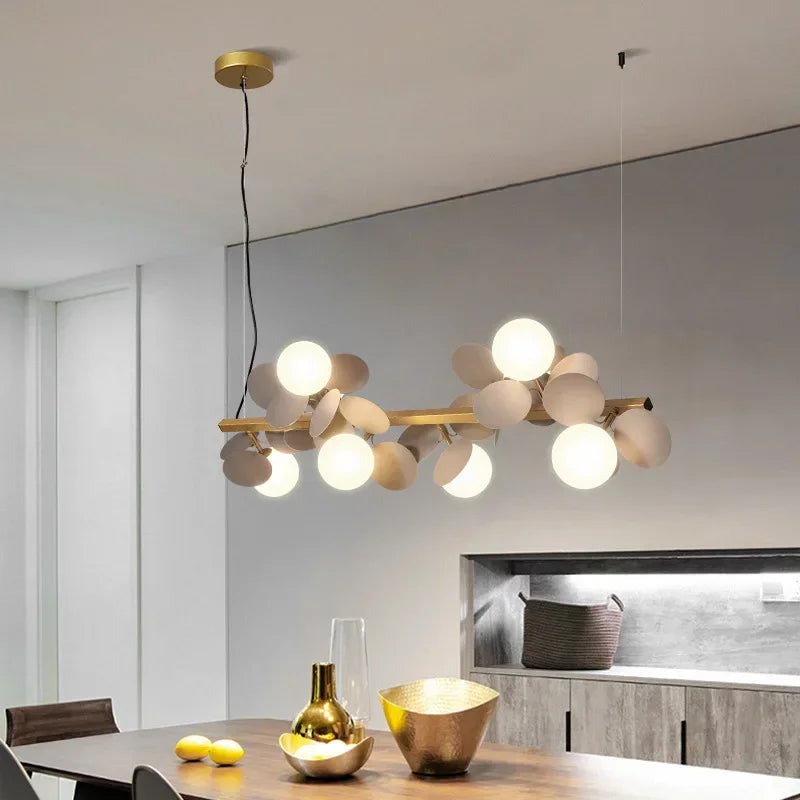 Afralia™ Nordic Glass Ball LED Chandelier - Elegant Lighting Fixture for Home Decor