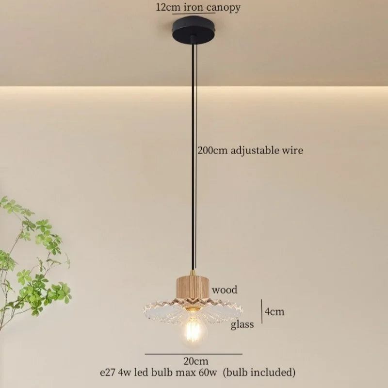 Afralia™ Glass LED Pendant Light - Modern Nordic Hanging Lamp for Home and Dining