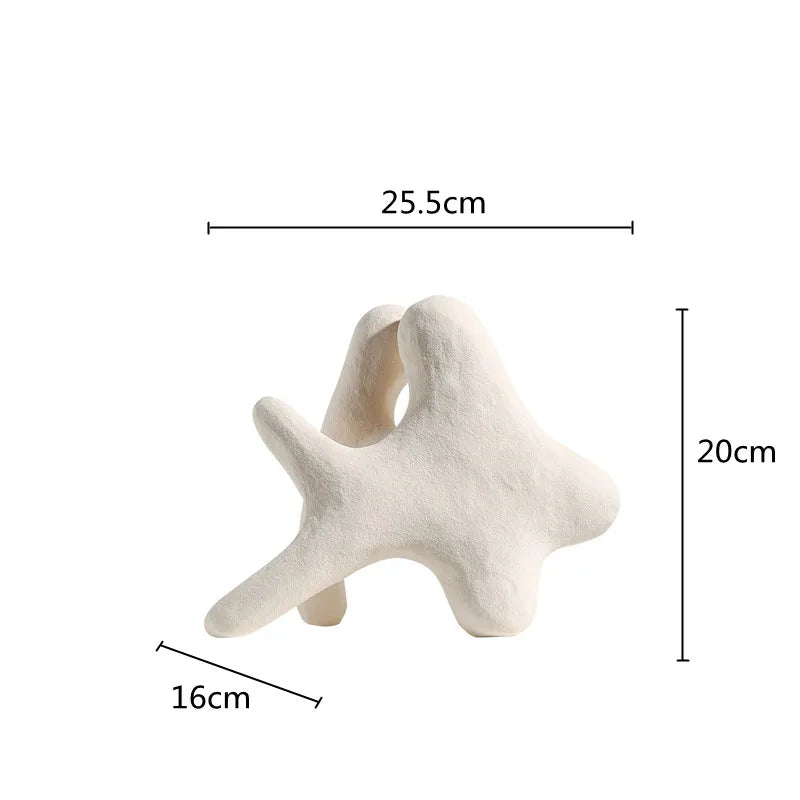 Afralia™ Starfish Coral Geometric Sculpture Decor Figurines Home Decoration