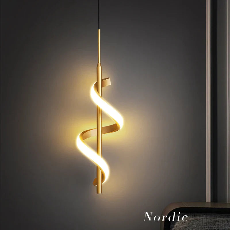 Afralia™ Nordic LED Pendant Light for Home Décor in Dining Living Bedroom