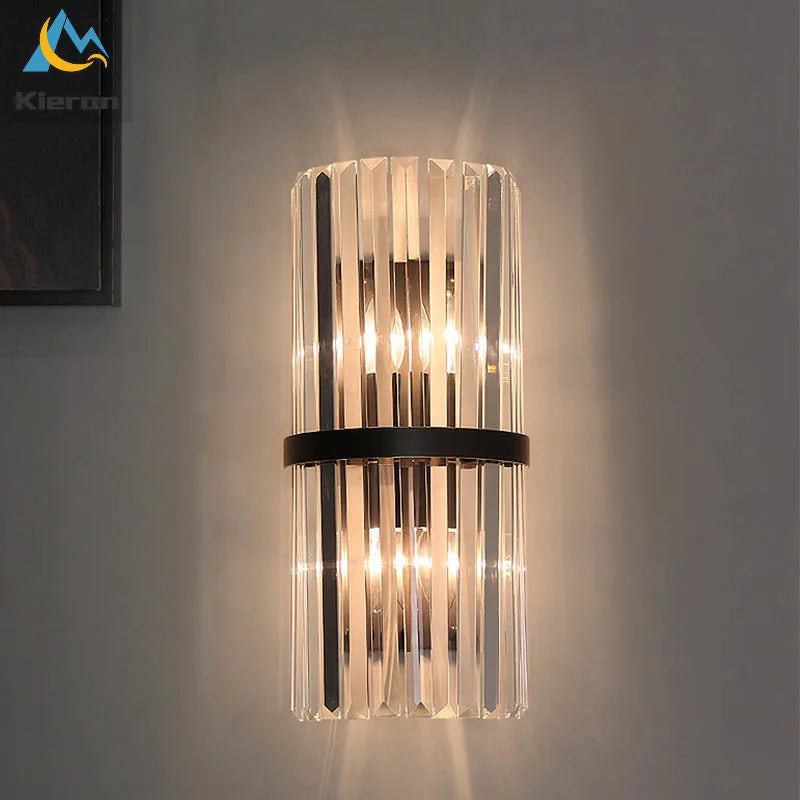 Afralia™ Crystal LED Wall Lights: Modern 40CM Bedroom Living Room Lamp