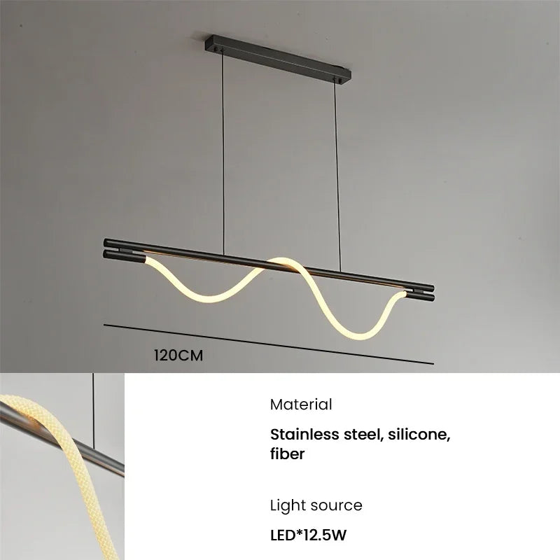 Afralia™ Minimalist Silicone Line LED Wall Sconce for Living Room Bedroom Dining Decor