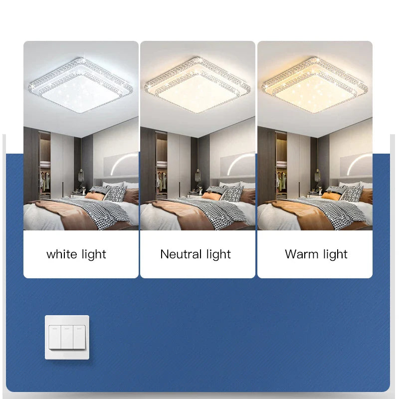 Afralia™ Modern LED Acrylic Ceiling Light for Living Room Bedroom Study Decor