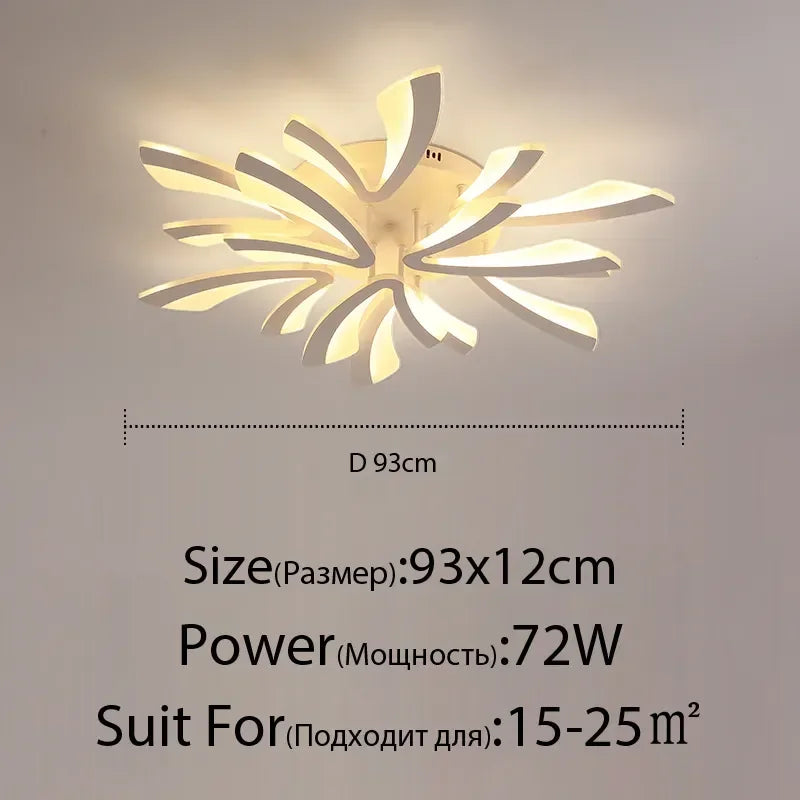 Afralia™ LED Ceiling Chandelier with Remote Control for Home Décor