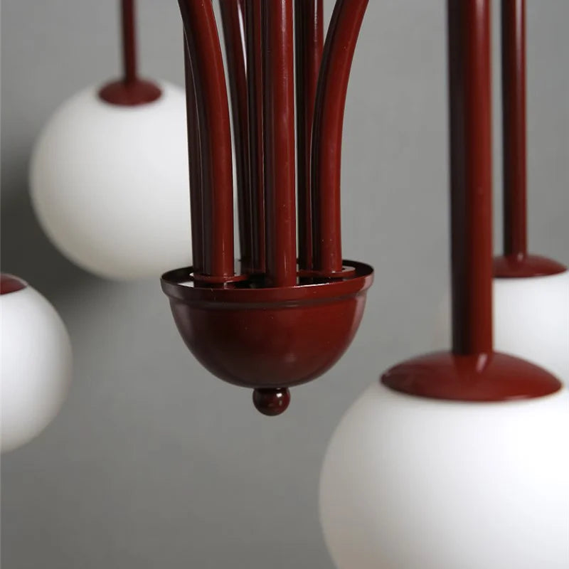 Afralia™ Modern Iron Glass Pendant Chandelier for Home Décor