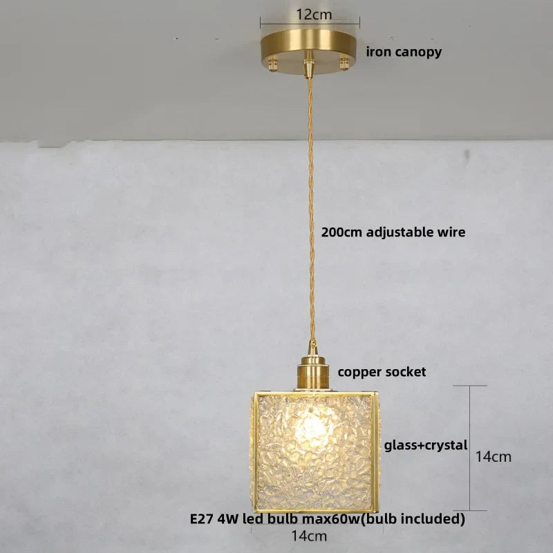 Afralia™ Crystal Glass LED Pendant Lamp, Adjustable Modern Luxury Hanging Lights