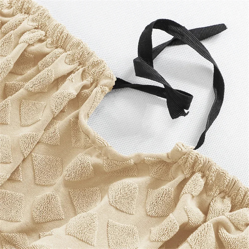 Afralia™ Jacquard Elastic Seat Cover for Dining Room & Office Chairs