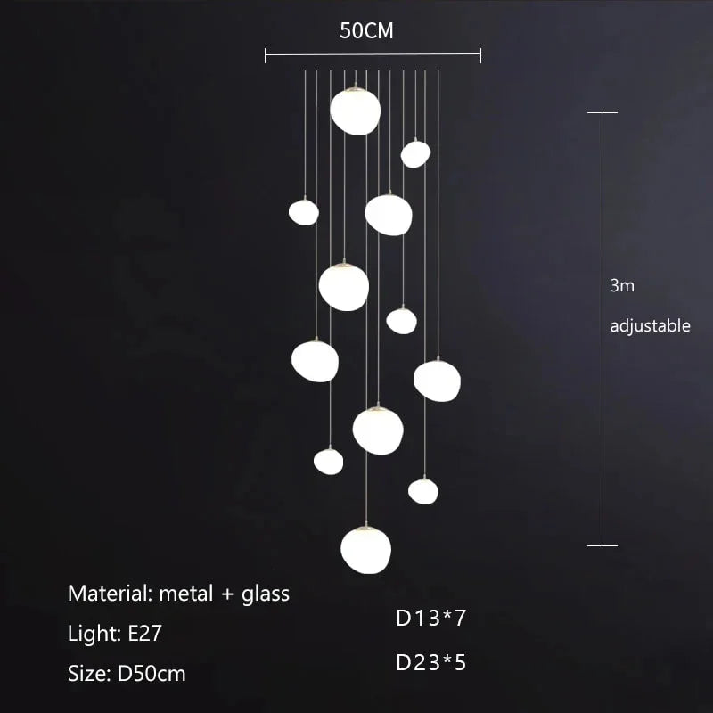 Afralia™ Gregg Glass Pendant Light, Modern LED Hanging Lamp for Dining Kitchen Loft