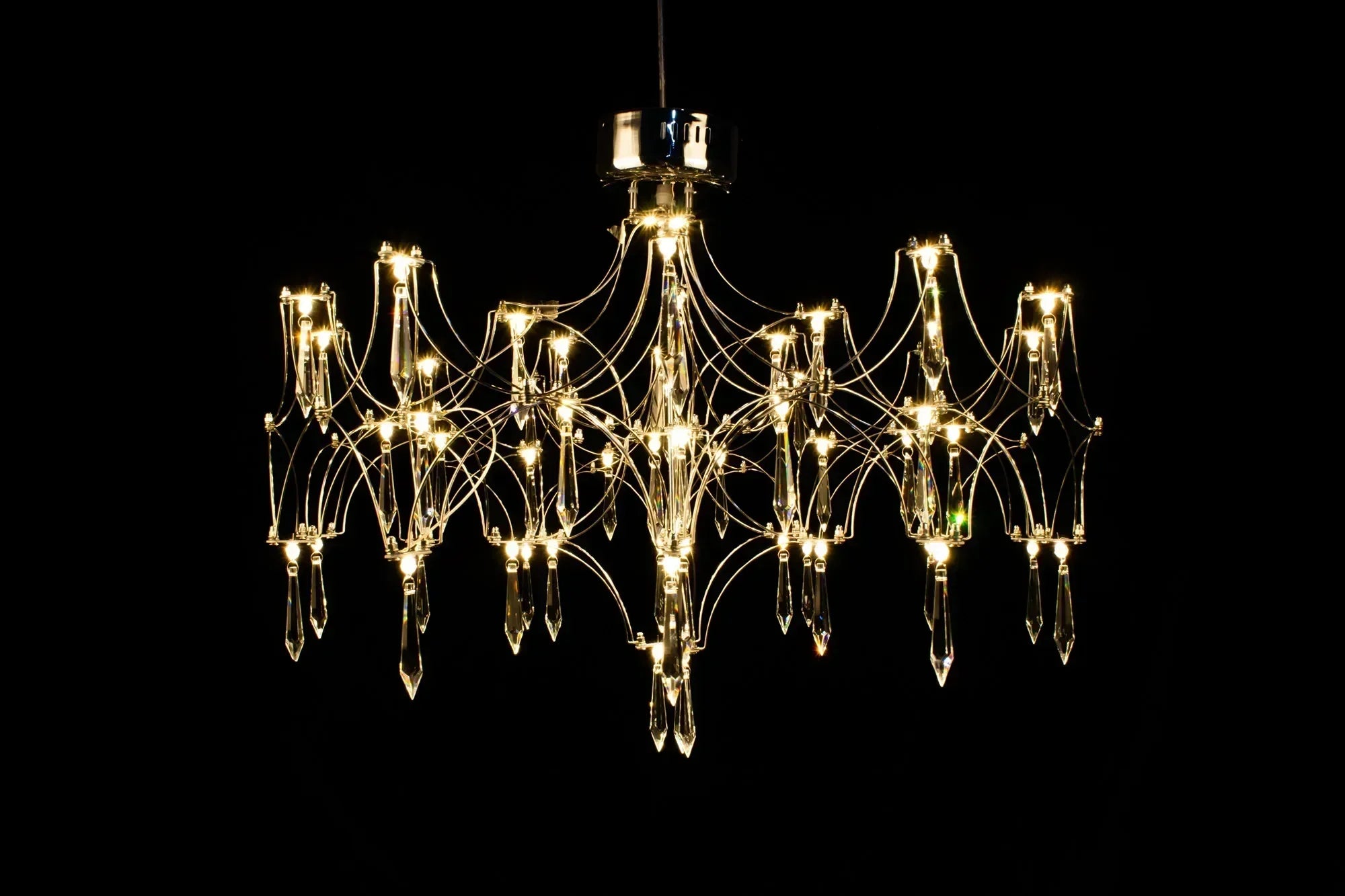 Afralia™ Starry Crystal Chandelier Ceiling Light Luxury Modern Living Room Bedroom Restaurant