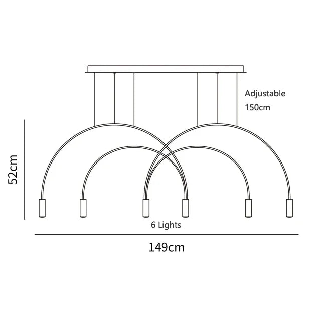 Afralia™ Arc Pendant Light Chandelier - LED Suspension Lamp for Kitchen Island