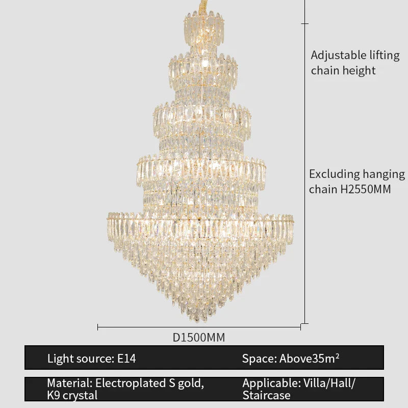 Afralia™ Crystal Chandelier Light: Elegant Postmodern Dining Room & Bedroom Lighting