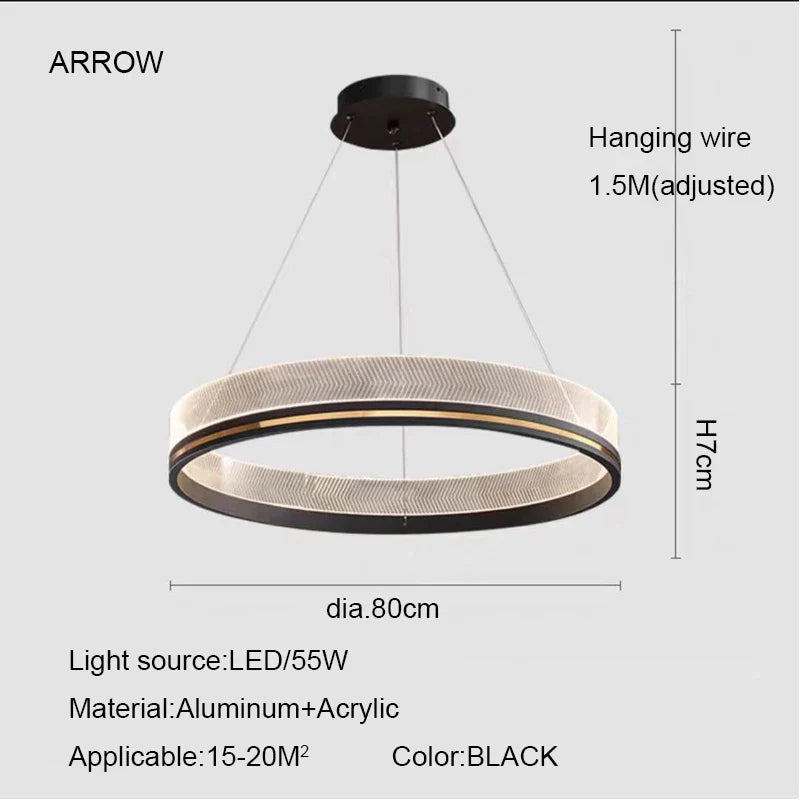 Afralia™ Black/Gold LED Pendant Lights | Modern Design for Home Lighting Decoration