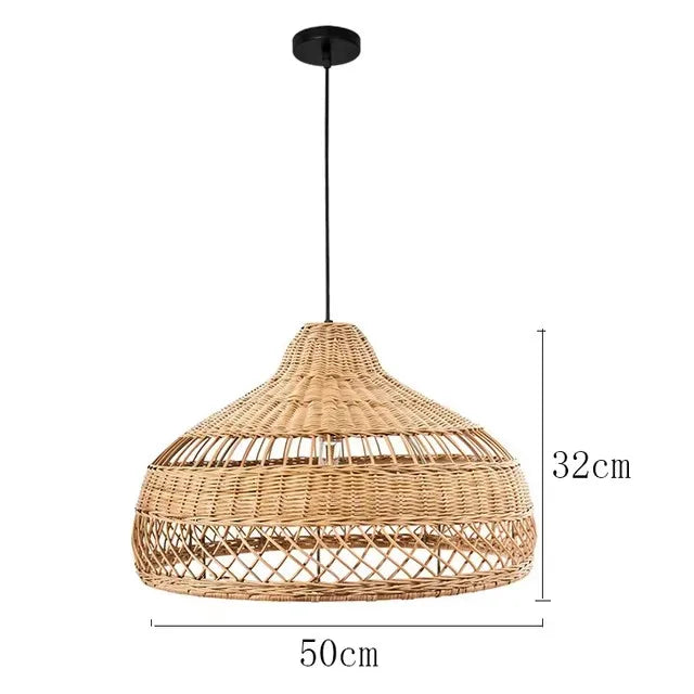 Afralia™ Zen Art Woven Chandelier for Retro Bedroom and Study Room
