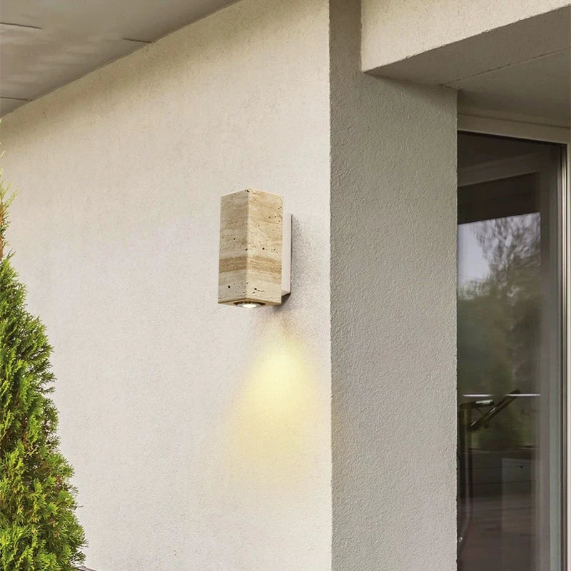 Afralia™ Cave Stone Outdoor Wall Lamp: Waterproof Yellow Light for Bedroom, Courtyard, Balcony Garden