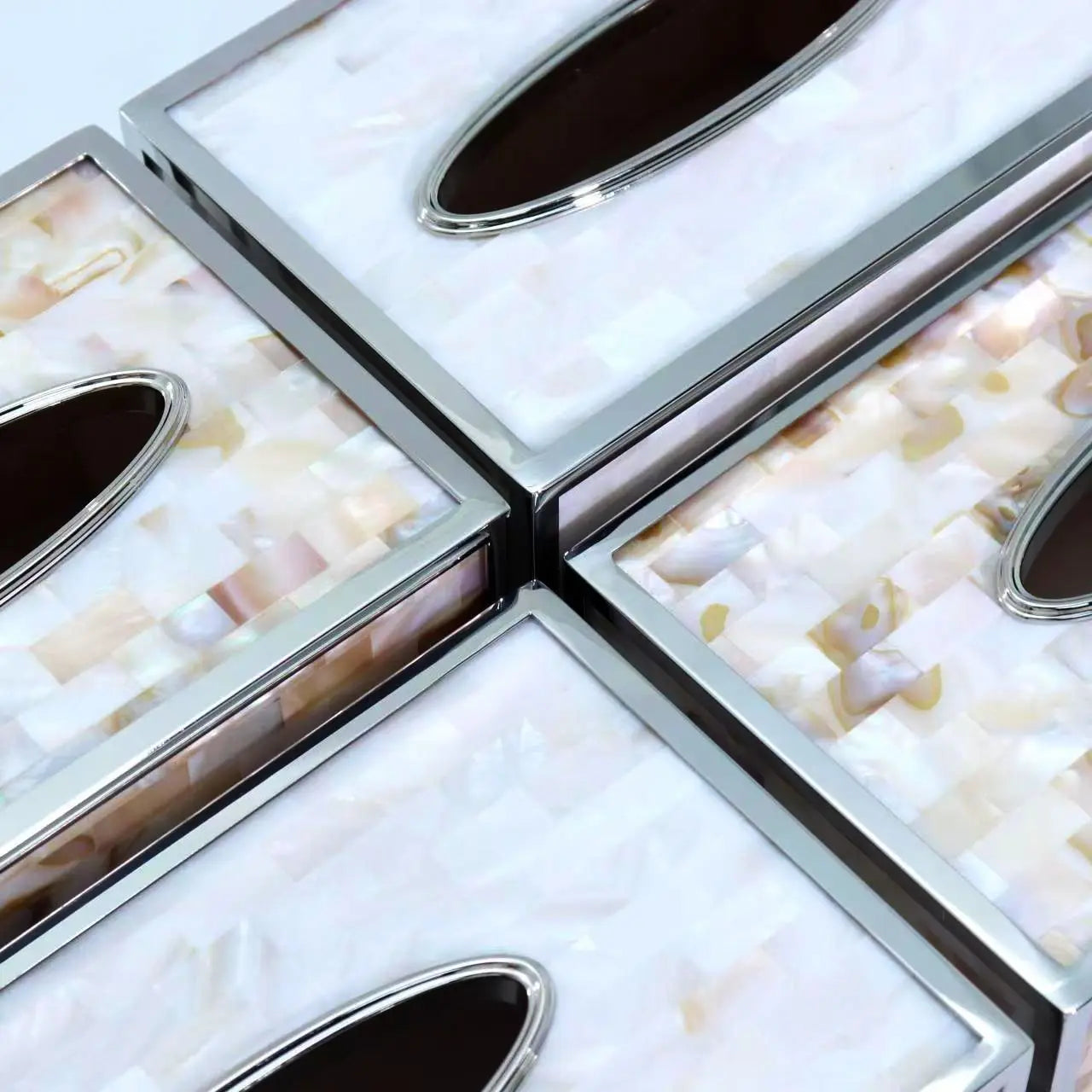 Afralia™ Plaid Fritillary Tissue Box Holder, Luxury Desktop Storage Container for Home Decor