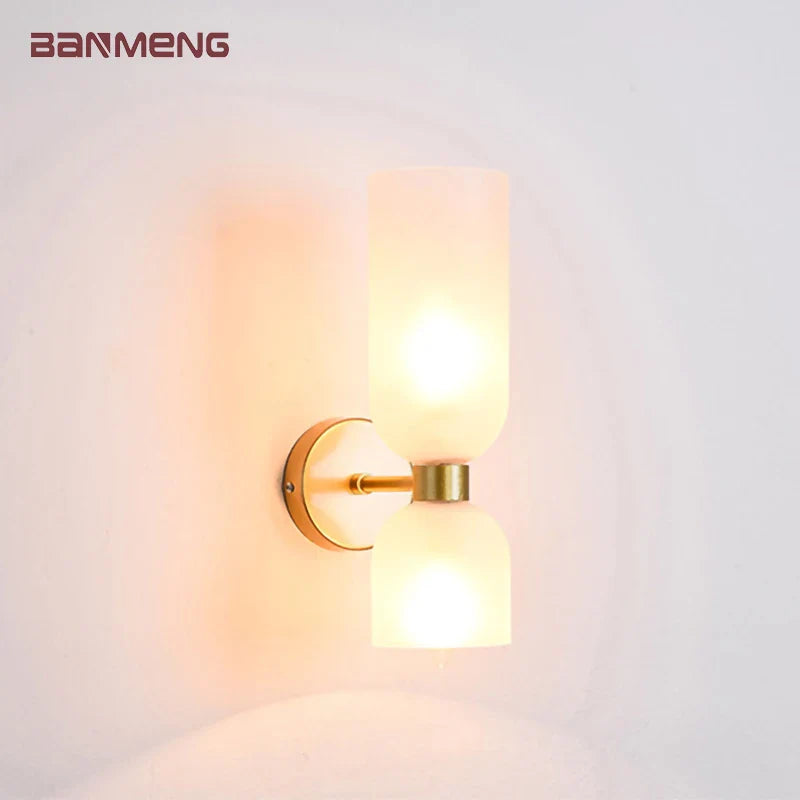 Afralia™ Nordic Glass Wall Lamp LED Sconces for Indoor Home Decor