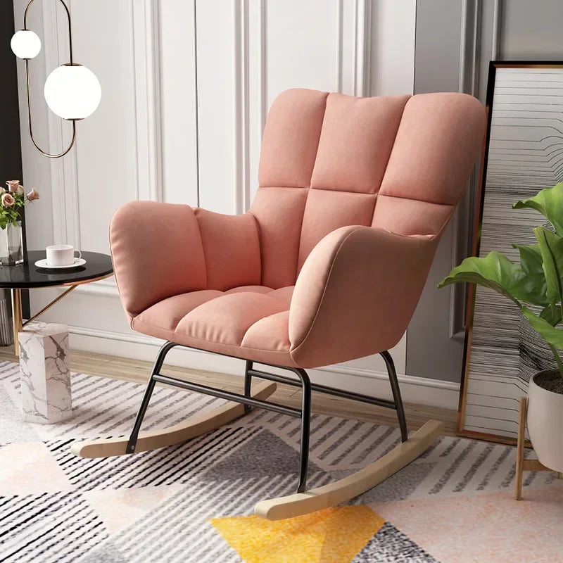 Afralia™ Solid Wood Rocking Chair for Leisure and Comfort at Home