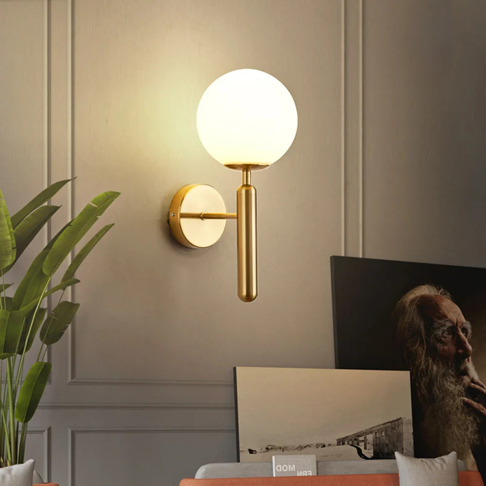 Nordic Gold Metal Wall Sconce Light by Afralia™ - Industrial Elegance for Bedroom, Bathroom & More.
