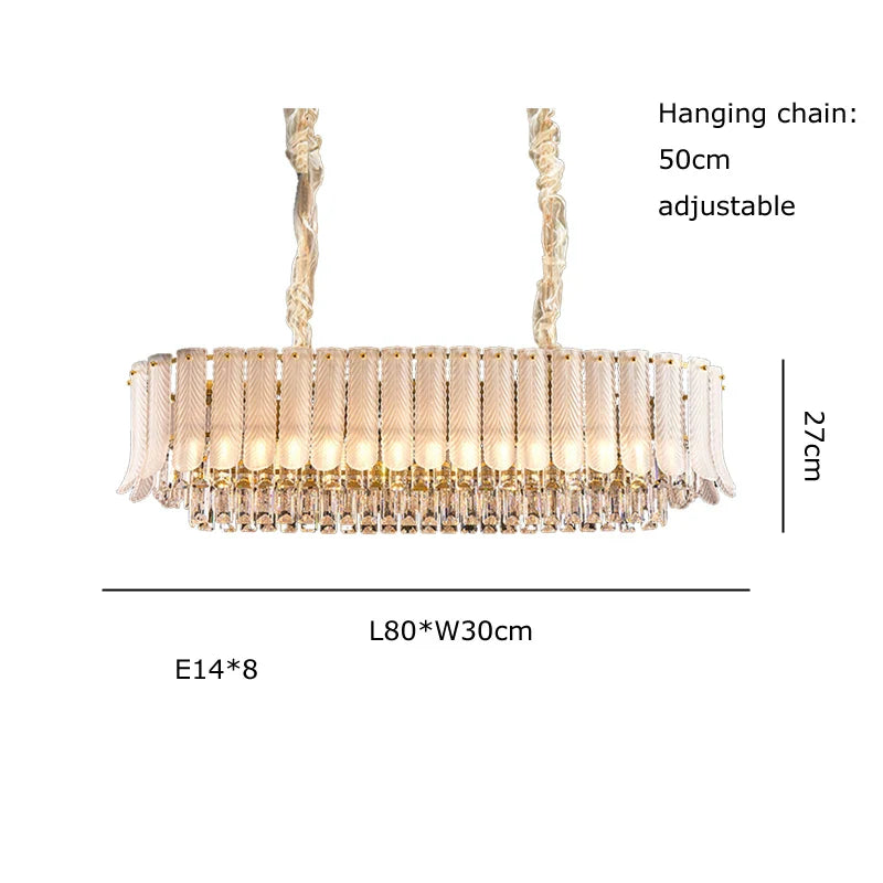 Afralia™ Crystal Feather Ceiling Pendant Lights for Luxury Home Decor & Living Room