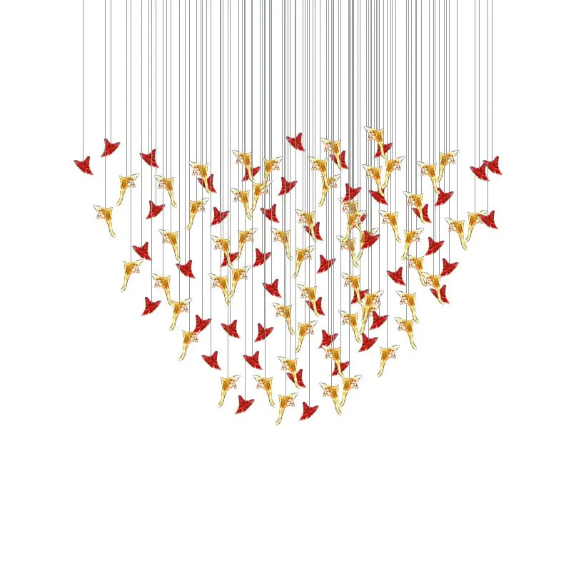 Afralia™ Luxury LED Chandelier for Staircase & Hotel Lobby Lighting