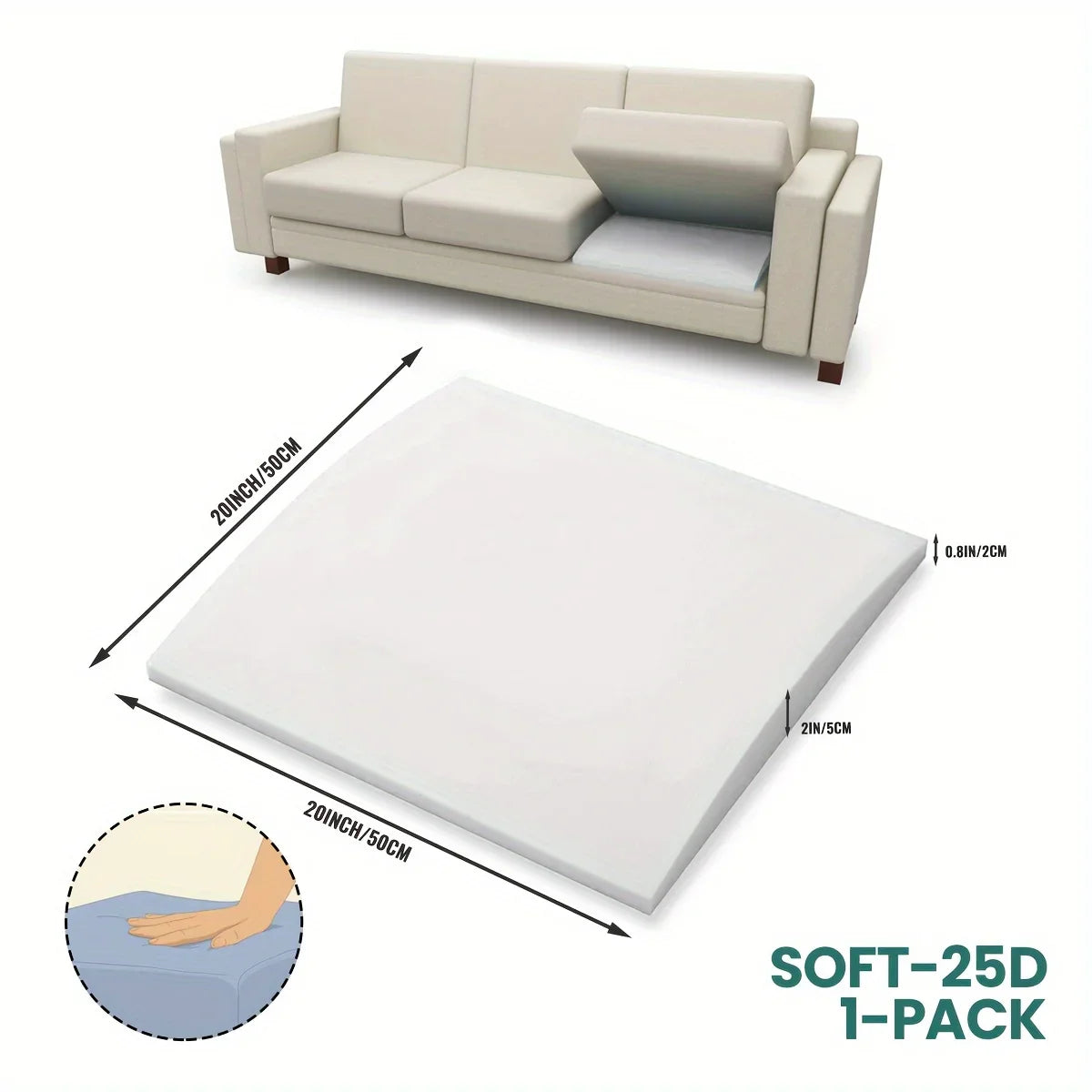 Afralia™ Sofa Cushion Support | Firm (25D/40D) Design for Sagging Seat Repair | Arched Furniture Seat Fix