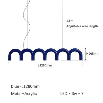 Afralia™ U-Shaped LED Chandelier: Modern Nordic Arch Pendant Lamp for Bar, Dining Room, and Kitchen Decor