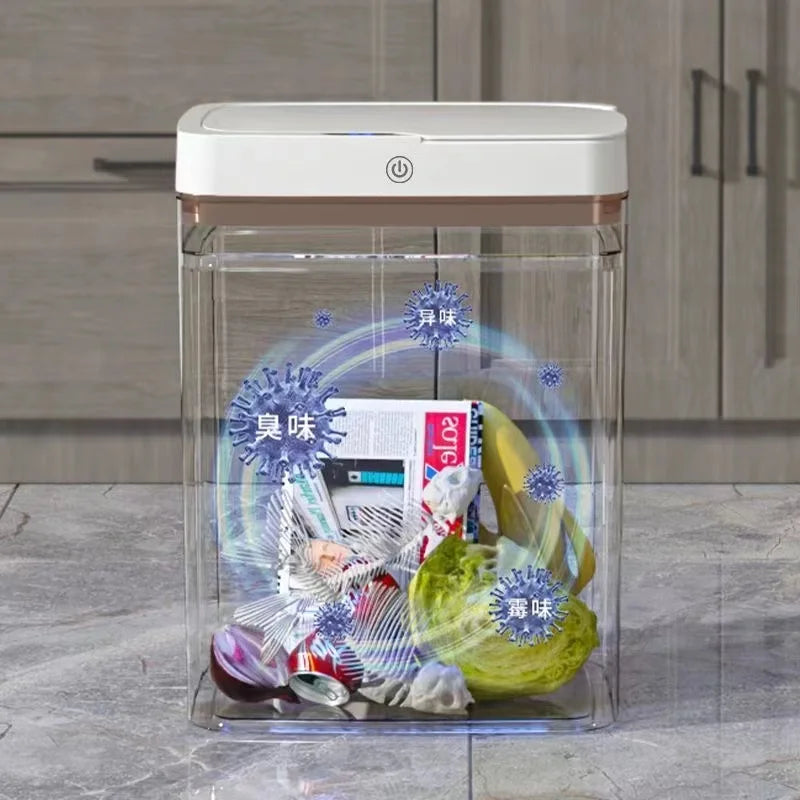Afralia™ Smart Sensor Trash Can: Stylish Narrow Bin, Automatic & Waterproof for Kitchen & Bathroom