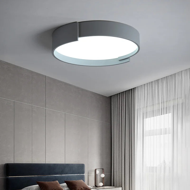 Afralia™ Circle LED Ceiling Chandelier: Dimmable Modern Minimalist Light for Living Room, Bedroom & Kitchen