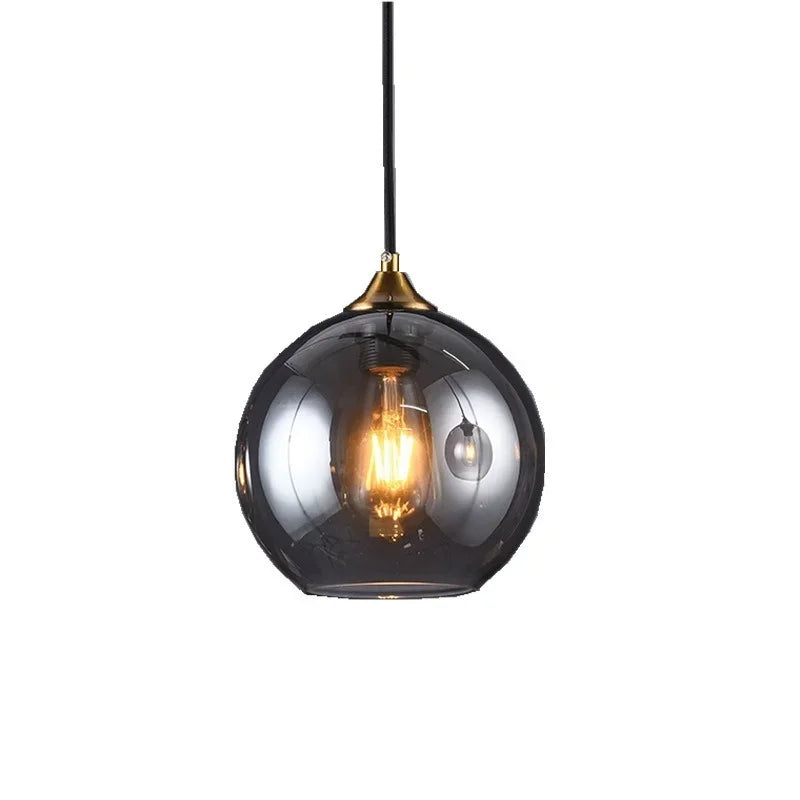 Afralia™ Nordic Glass Chandelier: Electroplated Golden Rose Silver Ball Hanging Lamp for Indoor Lighting