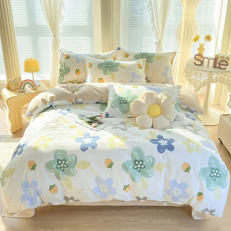Afralia™ Cotton Printed Bedding Set for Sweet Cozy Sleep