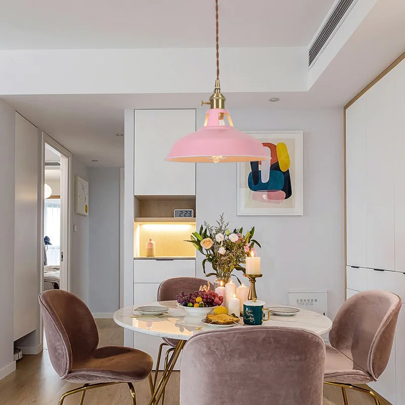 Afralia™ Blue Iron Art LED Pendant Light, Nordic Modern Style for Home and Commercial Spaces